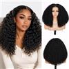 MEGALOOK Parrucca Special Curly Wave 6x6 Pre Cut Lace Frontal Wig 16 Inch | Salon-Quality Wigs, Closure Wig ,Real Pre-Plucked Hairline With Baby Hair, Bleached Tiny Knots , Ready to Go Glueless Wigs