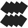 Stycypel 8 pack panno microfibra,salviette occhiali pulizia,panni in microfibra per pulizia di tablet, notebook, occhiali, telefoni cellulari-nero