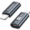 GIANAC Adattatore USB C a Lightning (2 Pezzi), 36W Adattatore Lightning USB C Ricarica Rapida Compatibile con iPhone 14 13 12 11 Pro Max, iPad Pro/Air 5/Mini 6, Non adatto per OTG/Audio