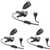 ledscom.de 3x lampada a pinza LIK, interruttore, nero opaco, 1x E27 max. 60W