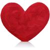 Brandsseller Cuscino a forma di Cuore in Peluche 40x30 cm - Morbido Cuscino decorativo, Regalo romantico per Compleanni, San Valentino o la Festa della Mamma - per Divani e Letti - Rosso