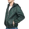 PERLETTI Giacca a Vento Donna Uomo Impermeabile - Giubbino Antivento Antipioggia Ultra Leggero con Cappuccio e Tasche - Giacca Sportiva Viaggio Unisex Outdoor Ripiegabile con Custodia (Verde, L)