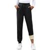 UMIPUBO Pantaloni Donna Invernali Pantalone da Jogging Foderati in Pile Caldo Sportivi Casual Sweatpants Lunghi Termici Pantaloni della Tuta Jogger con Coulisse e Tasches (Nero, XXL)