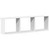 vidaXL Mobile a Parete 100x16x30 cm Bianco in Legno Multistrato