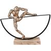 Casablanca modernes Design Casablanca grande statuetta decorativa da uomo XL - statuetta decorativa in alluminio legno color bronzo - decorazione regalo motivazione compleanno altezza 32 cm