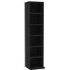 vidaXL Armadio Porta CD Elegante Pratico Robusto Comodo Portaoggetti Mobiletto Espositore con Scomparti Aperti Nero in Legno Multistrato