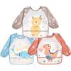 Vicloon Bavaglini con Maniche Impermeabile per Bambini, Set di 3 Bavaglini Pappa Svezzamento Bavaglino a Manica Lunga Grembiule Pappa, Grembiule per Gioco/Pittura e Mangiare da Bambini 6 Mesi a 3 Anni