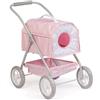 JC Toys - Carrello per animali domestici, con cestino, trasportino rimovibile per bambole e peluche fino a 51 cm, ideale per giocare e passeggiare, rosa, collezione floreale, progettato da Berenguer,