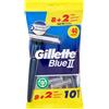 Gillette Ii Rasoio Da Uomo Usa E Getta A 2 Lame, 8 Rasoi + 2 Gratis