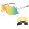 HITWAY Occhiali da ciclismo polarizzati con 4 lenti intercambiabili Protezione UV400 Occhiali sportivi da uomo e da donna Occhiali da bicicletta Occhiali da sole sportivi Ciclismo Guida Corsa Baseball