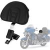 PSLER Schienale Guidatore Plugin Cuscino Schienale Pilota Regolabile Sissy Bar per Touring 1997-2022 con Una Base Scanalata(Cromato)