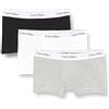 Calvin Klein Boxer Uomo Confezione da 3 Cotone Elasticizzato, Multicolore (Black/White/Grey Heather), XXL