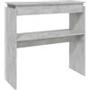 vidaXL Tavolo Consolle Grigio Cemento 80x30x80 cm in Truciolato