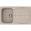 ELLECI Lavello Cucina Fragranite 1 Vasca Incasso con Gocciolatoio Larghezza 86 cm materiale Granitk colore Avena - LGM40051 Serie Master 400