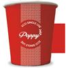 50 Bicchierini di Carta 75ml Poppy - Rosso