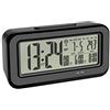 TFA Dostmann BOXX - Sveglia digitale a radiofrequenza, con temperatura interna, ricaricabile tramite USB, in plastica, nero, 142 x 45 x 73 mm (L x L x A)