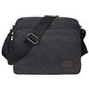 EGOGO Borse a Tracolla Uomo di Tela Borsa a Spalla Vintage Messenger Bag Sacchetto di Libro per Scuola Tasche da Viaggio Outdoor Sport Tasca E527-1 (Nero)
