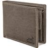 Fa.Volmer Volmer - Portafoglio sottile in vera pelle, particolarmente comodo e stabile #Easycomfort Grigio grigio. Triffold