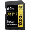 Lexar 64GB SDXC Pro UHS-II U3 V60 1800x