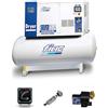 Fiac Compressore Fiac New Silver D 15/500 rotativo a vite trasmissione a cinghia 15HP 10bar con essiccatore, serbatoio da 500lt, filtro FQ-5, scaricatore di condensa e manometro