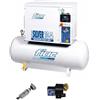 Fiac Compressore Fiac New Silver 10/300 rotativo a vite trasmissione a cinghia potenza 10HP pressione 10bar con serbatoio 270lt, filtro FQ-5 e scaricatore condensa