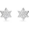 SWAROVSKI ORECCHINI DEXTERA, STELLA, BIANCO, PLACCATURA RODIO 5700322