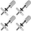 CEEYSEE 4 Pezzi Vite per Tavola da Surf Vite per Pinne 316 Acciaio Inossidabile M4 Vite per Tavola da Surf, Tavola Lunga, Tavola da Paddle e Tavola da Stand Up Paddle (Argento 316)