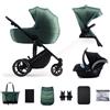 KINDERKRAFT Trio PRIME 2 DARK GREEN CARROZZINA PASSEGGINO OVETTO I- Size Mink