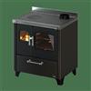 Cadel Cucina a Legna con Forno Acciaio 6.2 kW LxP 60x60 cm Antracite Cadel Smart 80S