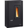 Nordica Extraflame Stufa a Pellet Slim Nordica Extraflame 4.4 kW Ventilata 10 Kg 126 m3 Luisella BK