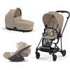 Cybex Platinum - Cybex Platinum Trio Mios 3.0 Cozy Beige Telaio Matt Black con Cloud T plus