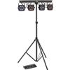 SOUNDSATION 4LEDKIT-DJ kit luci palco 4 par 7 led rgb 3w controllo incorporato