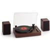 Hi Fi Giradischi Bluetooth Vintage 3 Velocità Con Altoparlanti Jack Per Cuffie