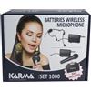 KARMA SET 1000 radiomicrofono wireless UHF gelato x canto karaoke animatori voce