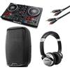 DISCOPIU PARTY MIX PACK dj controller consolle + cassa amplificata + cuffia + cavi NUOVO