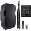 GEMINI AS 15 BLU PACK kit cassa supporto microfono telecomando per karaoke ecc.