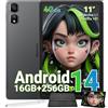 Tablet 11 Pollici Android 14 1080P 16GB+256GB Octa-Core Dual SIM Con Custodia