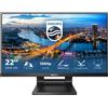 Philips Monitor PC 21.5" LCD Risoluzione 1920 x 1080 Nero 222B1TC/00 Philips