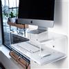 Designtrasparente Consolle per iMac 24 e 27 scrittoio sospeso in plexiglass trasparente