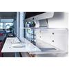 Designtrasparente Consolle per iMac 21 e 24 scrittoio sospeso in plexiglass trasparente