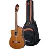Ortega Guitars Chitarra da concerto per mancini - Elettroacustica, 4/4, Medium Neck - Performer Series - Include Gig Bag - Cedro massiccio, Noce, Lucido Naturale (RCE159MN-L)