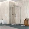 DEGHI Box doccia 80x80 cm angolare scorrevole con vetro opaco profilo cromo 195h - Moritz
