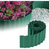 GARDENIX Bordo per aiuole, in plastica, 9 m, altezza 25 cm, per aiuole, bordo per aiuole, in plastica, verde, limitazione delle aiuole, flessibile, resistente alle intemperie, facile da montare