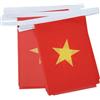 AZ FLAG Ghirlanda 6 Metri 20 Bandiere Vietnam 21x15cm, Bandiera Vietnamita 15 x 21 cm - Festone Bandierine