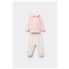 Tezenis Tutina Spezzata Bebè In Ciniglia Cotone Pesante Rosa