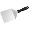 Paderno - Spatola Rettangolare in Acciaio Inox 18/10 per Hamburger, Griglia e Piastra, Manico in Polipropilene Nero - Lunghezza 19 cm