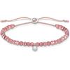 Thomas Sabo Bracciale perline nere con pietra bianca argento sterling 925 A1987-401-11-L20v