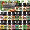 ZZXLOPEZ Set di oli essenziali, 20 x 10 ml, oli essenziali per diffusore, diffusore di aromi, puramente naturale, per sapone, candele, cosmetici, lavanda, eucalipto, bergamotto, rosa