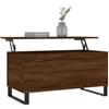 Gecheer Tavolino Salotto,Tavolino da Salotto sollevabile,Tavolino da caffè Sollevabile,Tavolino con Contenitore,Tavolino Basso da Salotto,Tavolino Soggiorno Rovere Marrone 90x44,5x45 cm in Legno