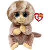 Ty Beanie Bellies - Stubby la Scimmietta con Occhioni Azzurri Glitter, i Peluche col Pancino Morbidi e Coccolosi - 30 Cm - T43211